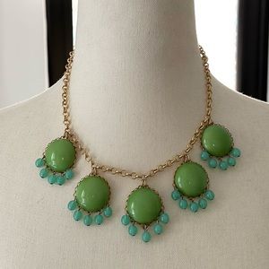 NWT David Aubrey Green Bubble Chain Statement Necklace (Original Packagi…